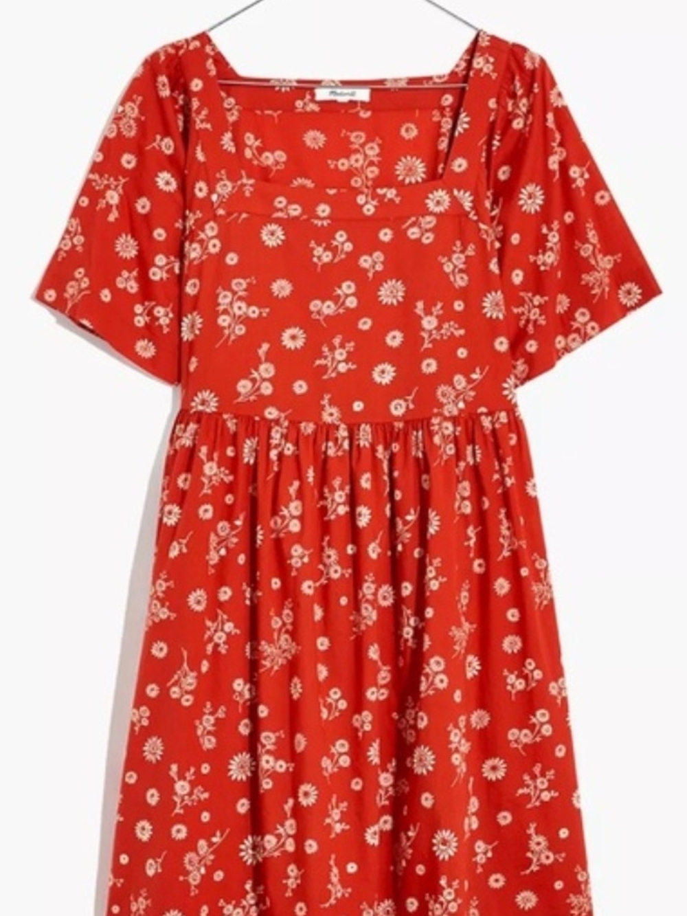 Madewell Allie Floral Square-Neck Dress - Picture 4 of 6